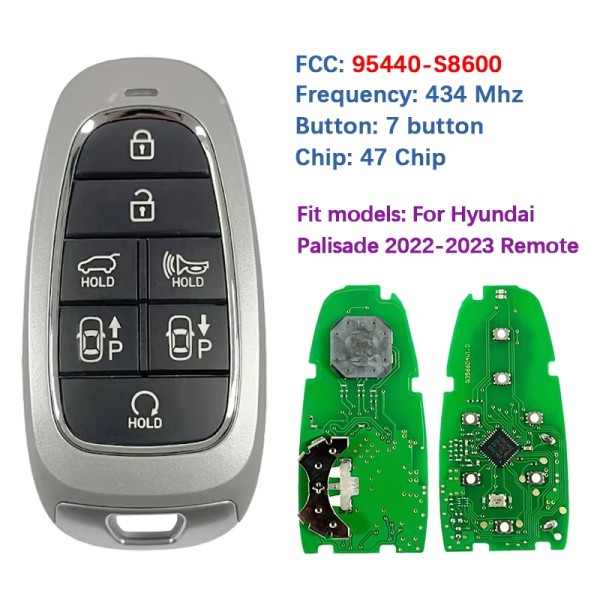 2022-2023 Hyundai Palisade / 7-Button Smart Key / PN: 95440-S8600 / TQ8-FOB-4F28 (AFTERMARKET)
